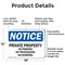 Signmission Private Property No Parking No Trespassing OSHA Notice Sign, Aluminum, 18in W x 12in L, 2PK OS-2PACK-NS-A-1218-L-17837 - alternate 3